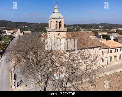 Pfarrei des Unbefleckten und Seligen Ramon Llull, Randa, Mallorca, Balearen, Spanien. Stockfoto