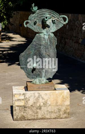 Figurine, 1969, Brone, Joan Miró , Fundació Pilar i Joan Miró , Palma, Mallorca, balearen, spanien, europa. Stockfoto