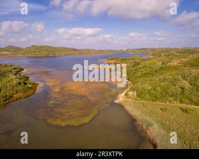 Parque Natural de s'Albufera des Grau, Menorca, Balearen, Spanien. Stockfoto