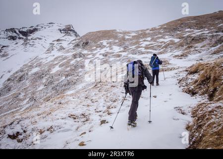 Puerto Viejo de Bielsa, Huesca, Aragón, Cordillera de Los Pirineos, Spanien. Stockfoto