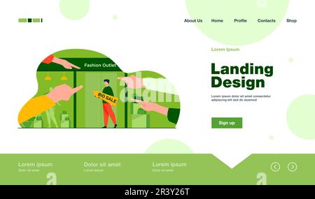 Großer Verkauf im Modegeschäft Stock Vektor