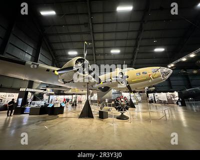 Dayton, OH, USA. 24. Mai 2023. Mai 24, 2023-Dayton, OH: Das Flugzeug Memphis Belle B-17F wird im National Museum of the United States Air Force ausgestellt (Kreditbild: © Walter G. Arce Sr./ZUMA Press Wire). NUR REDAKTIONELLE VERWENDUNG! Nicht für den kommerziellen GEBRAUCH! Stockfoto