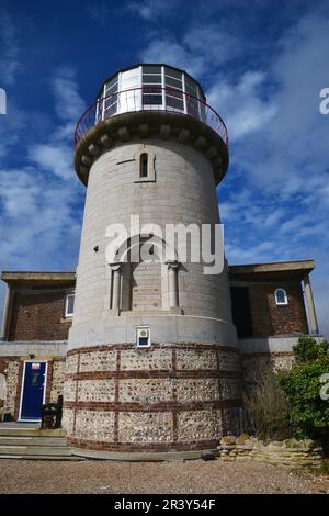 Belle Tout Lighthouse auf Beachy Head, Eastbourne, Sussex, Großbritannien Stockfoto