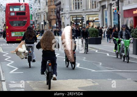 Radfahrer in London. Stockfoto