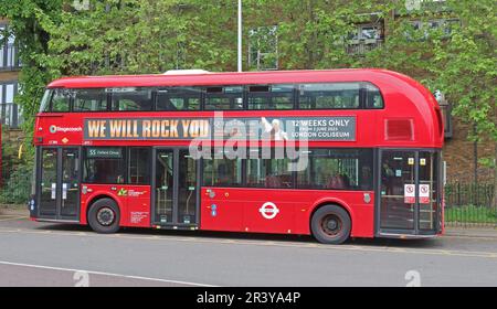 Walthamstow Bus Service 55 Oxford Circus, rote Routemasters Borisbus, Selborne Road, Walthamstow, London, ENGLAND, GROSSBRITANNIEN, E17 7LP Stockfoto