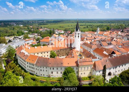 Masarykovo Namesti, mestska pamatkova Zona, Trebon, Jizni Cechy, Ceska Republika/Masaryk-platz, geschützten Stadt finden, die Stadt Trebon, Südböhmen, Stockfoto