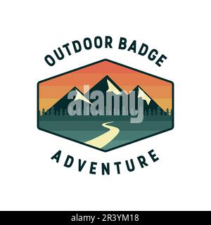 Adventure Outdoor Logo Retro-Vektor-Illustration Stock Vektor