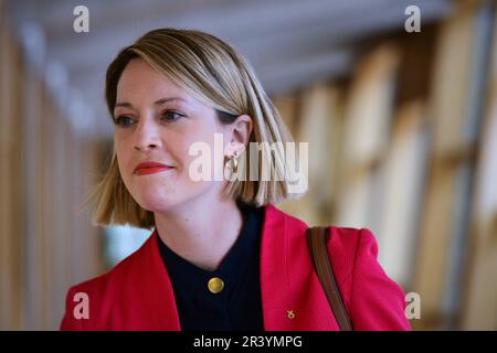 Edinburgh Scotland, Vereinigtes Königreich, 25. Mai 2023. Jenny Gilruth vom schottischen Parlament schreibt sst/alamy Live News Stockfoto