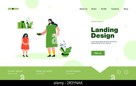 Großmutter gibt der Tochter Süßigkeiten Stock Vektor