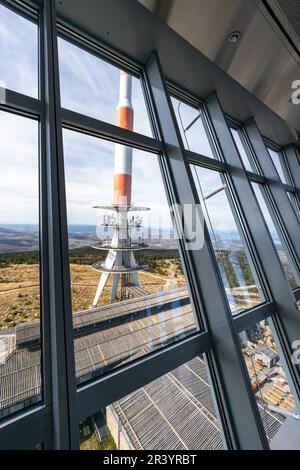 Eindrücke vom Brocken-Gipfel Stockfoto