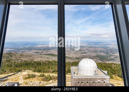 Eindrücke vom Brocken-Gipfel Stockfoto