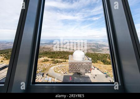 Eindrücke vom Brocken-Gipfel Stockfoto