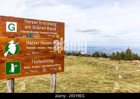 Eindrücke vom Brocken-Gipfel Stockfoto