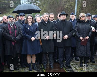 Ministerpräsident Dr. Reiner Haseloff, Oberbürgermeister Simone Borris und Parlamentspräsident Dr. Gunnar Schellenberger und gu Stockfoto