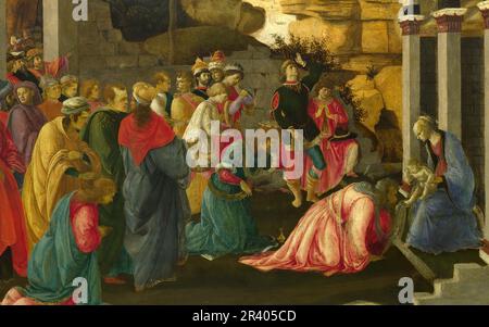 Vollständiger Titel: Verehrung der Könige Künstler: Sandro Botticelli und Filippino Lippi Made: Um 1470 Stockfoto