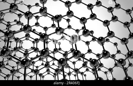 Das Gitter aus Graphen. Abstrakter Hintergrund. Stockfoto