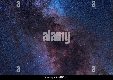 Die Milchstraße in Sagitta und Vulpecula. Stockfoto