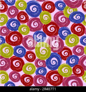 Schönes, farbenfrohes, nahtloses Muster Stock Vektor