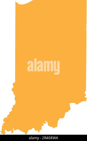 ORANGE CMYK-Farbkarte von ALABAMA, USA Stock Vektor