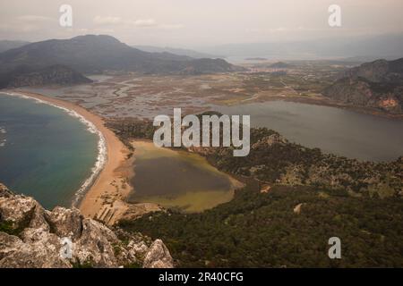 iztuzu Strand in der Nähe von Dalyan, im Bezirk Ortaca der Provinz Mugla im Südwesten der Türkei. Hochwertige Fotos Stockfoto