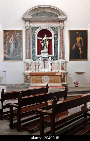 Seitenaltar in der Kathedrale von Santa Ana Stockfoto