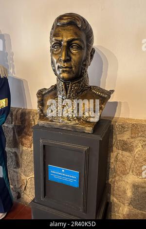 Eine Büste von General Jose de San Martin im Museum der Rückkehr in die Heimat, Manzano Historico, Argentinien. Stockfoto