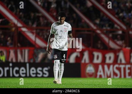 Buenos Aires, Argentinien. 24. Mai 2023. Gil of Corinthians, während des Spiels zwischen Argentinos Juniors und Corinthians für die 4. Runde der Gruppe E der Libertadores 2023, im Diego Armando Maradona Stadium, in Buenos Aires, Argentinien, am 24. Mai. Foto: Wanderson Oliveira/DiaEsportivo/DiaEsportivo/Alamy Live News Kredit: DiaEsportivo/Alamy Live News Stockfoto