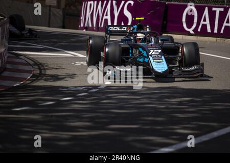12 LECLERC Arthur (mco), DAMS, Dallara F2, Action während der 5. Runde der FIA-Formel-2-Meisterschaft 2023 vom 26. Bis 28. Mai 2023 auf dem Circuit de Monaco in Monaco – Foto: Julien Delfosse/DPPI/LiveMedia Stockfoto