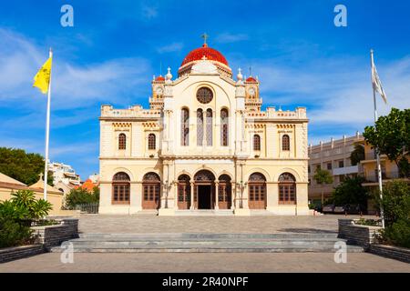 Die Agios Minas Kathedrale ist eine griechisch-orthodoxe Kirche in Heraklion auf Kreta, Griechenland Stockfoto