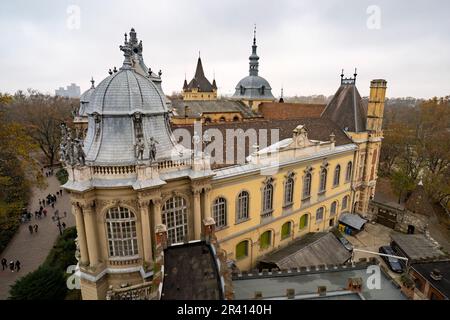 Budapest, Ungarn - 27. November 2022: Das Museum der ungarischen Landwirtschaft in Budapest an einem bedeckten Wintertag. Stockfoto