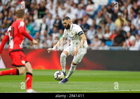 Madrid, Spanien. 24. Mai 2023. Karim Benzema (Real) Fußball : Spanisches Spiel „La Liga Santander“ zwischen Real Madrid CF 2-1 Rayo Vallecano de Madrid im Estadio Santiago Bernabeu in Madrid, Spanien . Kredit: Mutsu Kawamori/AFLO/Alamy Live News Stockfoto