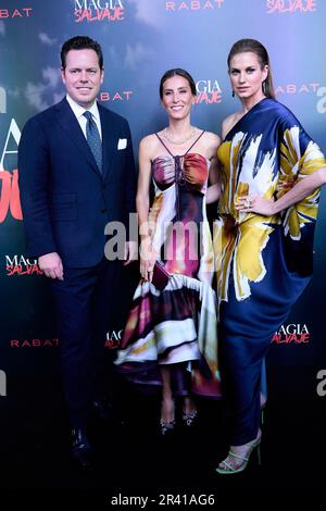 Madrid. Spanien. 20230525, Jordi Rabat, Eva Palao, Ana Boyer nimmt am 25. Mai 2023 in Madrid, Spanien, an der Präsentation der neuen Sammlung „Wild Magic“ von Rabat Jewelry im Rabat Store Teil Stockfoto