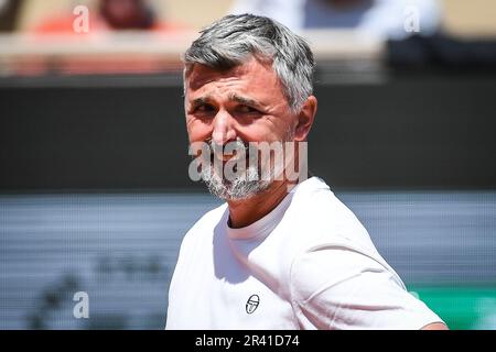 Paris, Frankreich. 25. Mai 2023. Goran IVANISEVIC während eines Trainings von Roland-Garros 2023, Grand-Slam-Tennisturnier, Vorschau am 25. Mai 2023 im Roland-Garros-Stadion in Paris, Frankreich - Photo Matthieu Mirville/DPPI Credit: DPPI Media/Alamy Live News Stockfoto