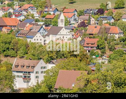 Pfarrkirche St. James und Schloss Ãœhlingen-Birkendorf-Untermettingen Stockfoto