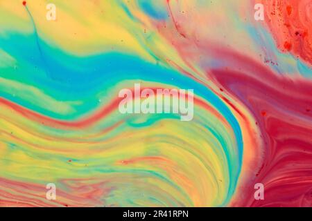 Abstrakte, inverse Pastelltöne aus aurora borealis oder Nordlichtern lebendige Farben, die Hintergrundelemente umwirbeln Stockfoto