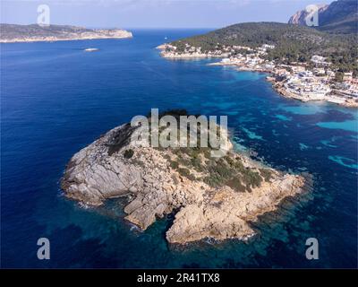 Es Pantaleu Island Stockfoto