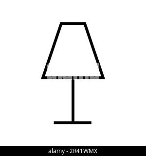 Lineale Symbolvektoren Der Schreibtischlampe. Schwarzes Symbol Für Schreibtischleuchte Stock Vektor