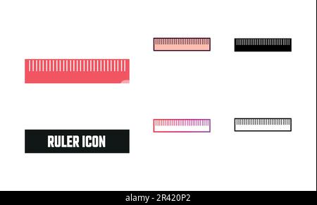 Linealsymbolsatz Vektordarstellung Stock Vektor