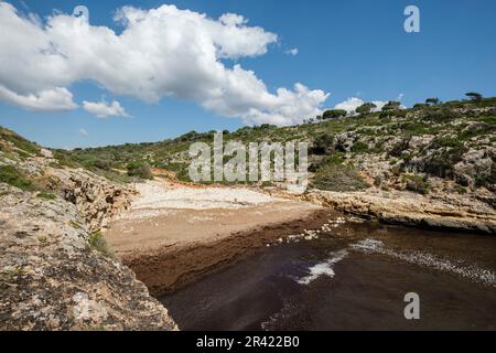 Cala Pilota, Manacor, Mallorca, Balearen, Spanien. Stockfoto