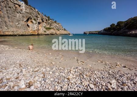 Torrente de Cala Magraner, Manacor, Mallorca, Balearen, Spanien, Europa. Stockfoto