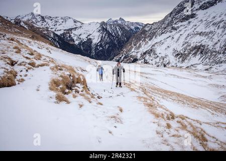 Puerto Viejo de Bielsa, Huesca, Aragón, Cordillera de Los Pirineos, Spanien. Stockfoto