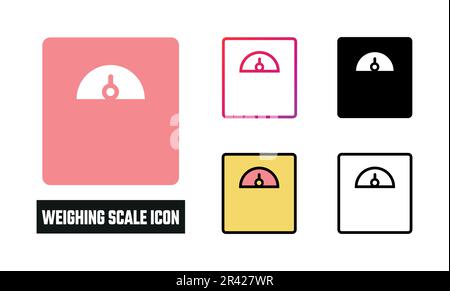 Abbildung Des Symbolsatzes Der Waage Vektoreinstellung Stock Vektor