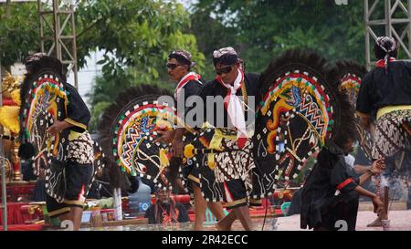 Jaranan Tanz, ein traditioneller Tanz aus Java. Jaranan kommt aus jaran, was Pferd bedeutet Stockfoto