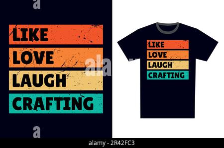 Crafting T-Shirt Design Template Vector Stock Vektor