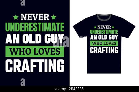 Crafting T-Shirt Design Template Vector Stock Vektor
