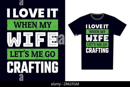 Crafting T-Shirt Design Template Vector Stock Vektor