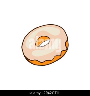 Donut-Symbol auf weißem Hintergrund. Vektordarstellung. Eps 10 Stock Vektor