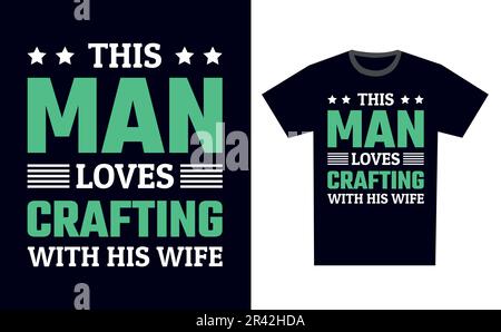 Crafting T-Shirt Design Template Vector Stock Vektor