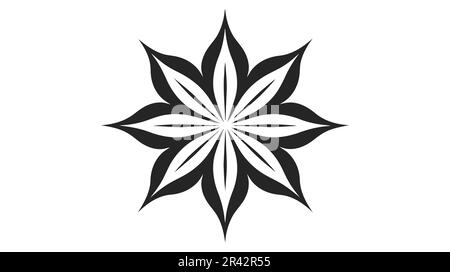 Abstraktes, elegantes Baumblatt-Blumen-Logo-Vektordesign. Stock Vektor