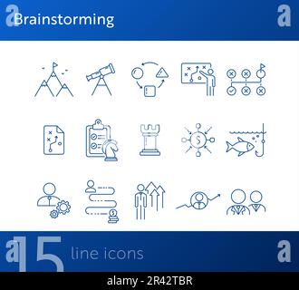 Symbolsatz für Brainstorming Stock Vektor